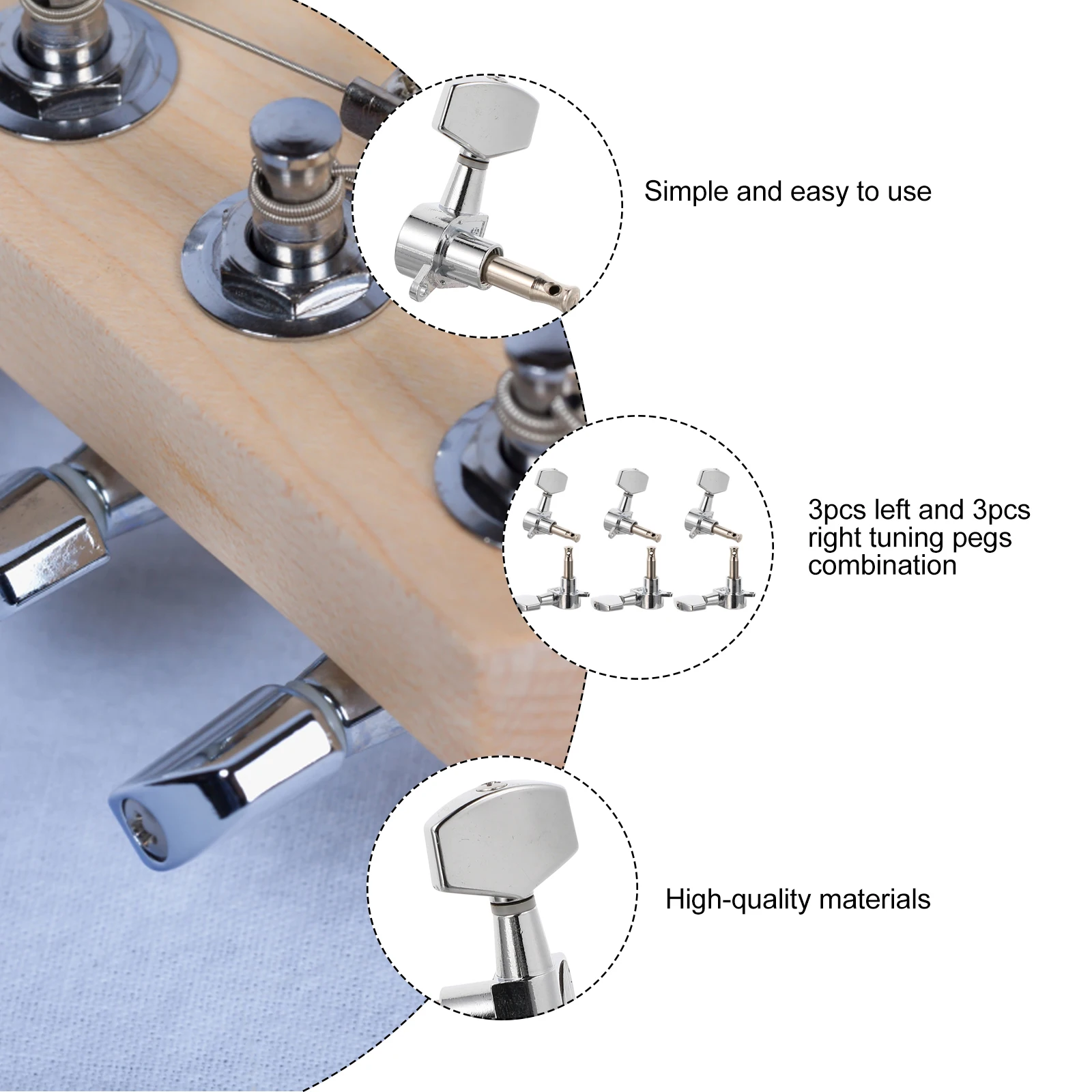 1Set Guitar Tuning Peg Replacement Set Retro Style Acoustic Guitar Tuning Keys Durable Alloy Material Installation Tool
1Set Guitar Tuning Peg Replacement Set Retro Style Acoustic Guitar Tuning Keys Durable Alloy Material Installation Tool