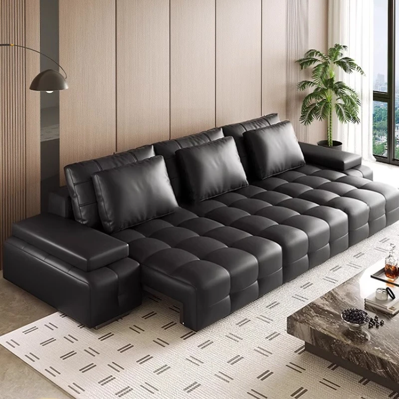 Electric Retractable Sofa Bed Layer Leather Living Room Sofa Black Recliner Couch Lounges Office Daybed Home Furniture
Electric Retractable Sofa Bed Layer Leather Living Room Sofa Black Recliner Couch Lounges Office Daybed Home Furniture