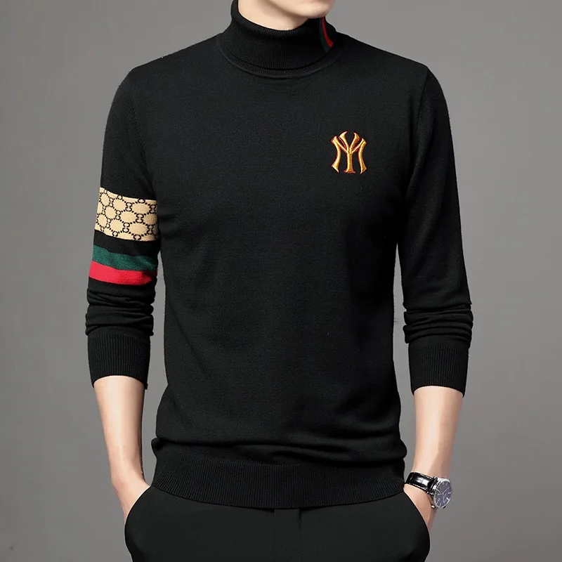 High end luxury designer fashion brand knitted embroidery high neck sweater men's autumn winter warm casual pullover men's wear
High end luxury designer fashion brand knitted embroidery high neck sweater men's autumn winter warm casual pullover men's wear