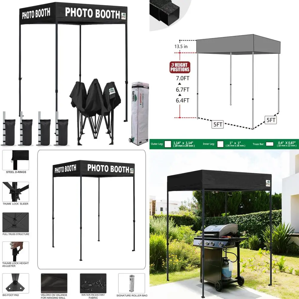 Heavy-Duty 5x5 Instant Pop Up Canopy Tent with Roller Bag and 4 Sand Weights for Commercial Use
Heavy-Duty 5x5 Instant Pop Up Canopy Tent with Roller Bag and 4 Sand Weights for Commercial Use