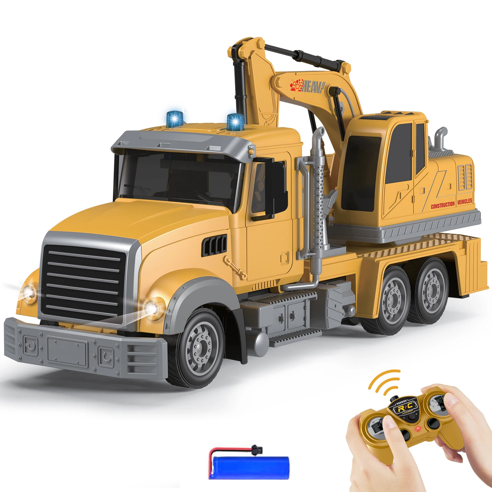 Remote Control Excavator Truck Toy,7 Channel Construction RC Excavator Truck, Rechargeable Batteries & Charger,with LED Lights
Remote Control Excavator Truck Toy,7 Channel Construction RC Excavator Truck, Rechargeable Batteries & Charger,with LED Lights