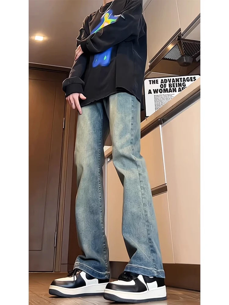 Retro American Sle Men's Jeans High Waist Slim Fit Elastic Vibe Wind Long Pants Straight Leg Durable Polyester Cotton Blend
Retro American Sle Men's Jeans High Waist Slim Fit Elastic Vibe Wind Long Pants Straight Leg Durable Polyester Cotton Blend