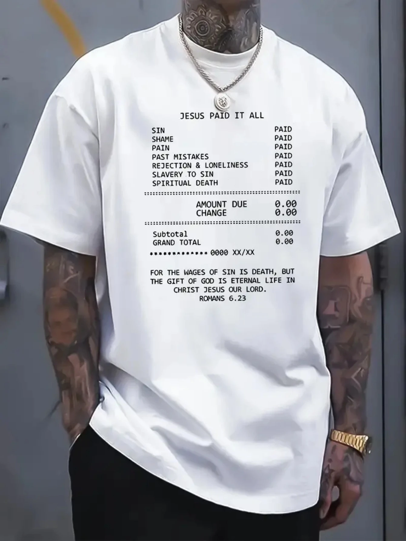 Men's "Jesus Has Given Everything" Christian Pattern T-shirt Summer Pure Cotton Round-neck Short-sleeved Top
Men's "Jesus Has Given Everything" Christian Pattern T-shirt Summer Pure Cotton Round-neck Short-sleeved Top
