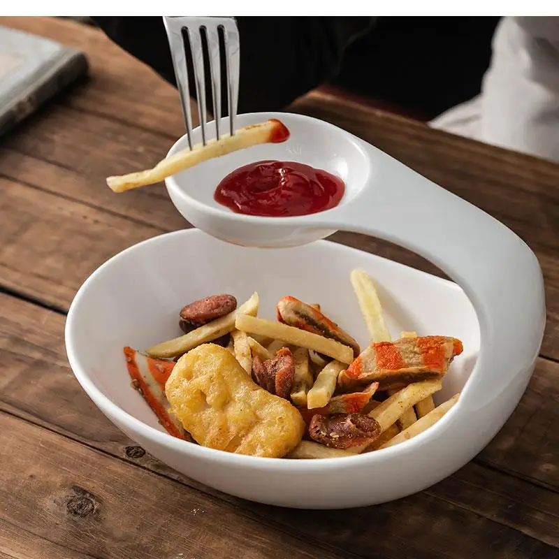 Белая керамическая тарелка для закусок, двухслойная, десертная посуда, бар, картофель фри, столовые приборы, кухонные принадлежности
Белая керамическая тарелка для закусок, двухслойная, десертная посуда, бар, картофель фри, столовые приборы, кухонные принадлежности