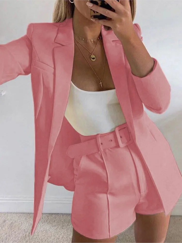 Women's Fashion Lapel Top + Pocket Shorts Two-piece Sets Suit 2025 Spring And Autumn Sexy Women's Long Sleeve Suit Cardigan
Women's Fashion Lapel Top + Pocket Shorts Two-piece Sets Suit 2025 Spring And Autumn Sexy Women's Long Sleeve Suit Cardigan