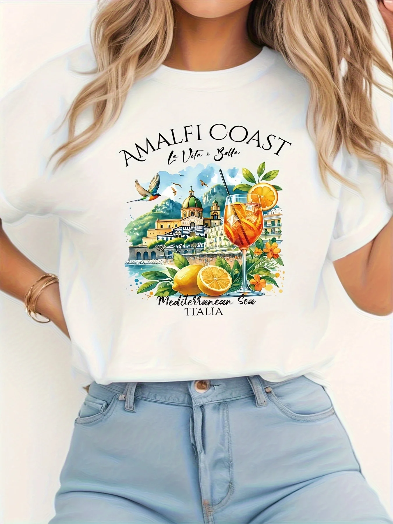 2025 Summer New Hot Sale Women's Amalfi Lemon Lemon and Jasmine Pattern T-shirt
2025 Summer New Hot Sale Women's Amalfi Lemon Lemon and Jasmine Pattern T-shirt