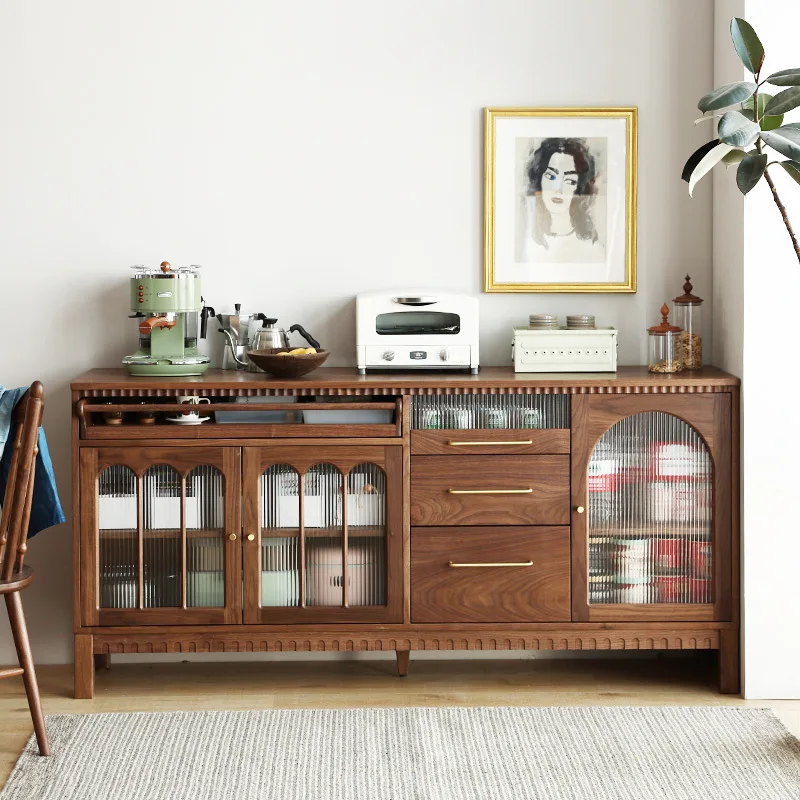 Side cabinet Retro dining room storage cabinet Solid wood home wall locker Tea cabinet Living room Black walnut
Side cabinet Retro dining room storage cabinet Solid wood home wall locker Tea cabinet Living room Black walnut