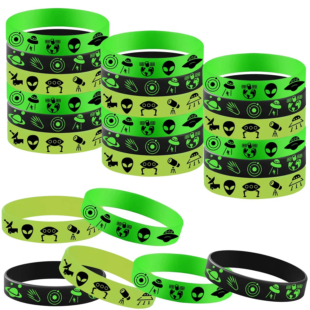 Alien Party Rubber Bracelets Outer Space Alien Themed Birthday Party Decorations Supplies Decor Gifts Goodie Bag Favors
Alien Party Rubber Bracelets Outer Space Alien Themed Birthday Party Decorations Supplies Decor Gifts Goodie Bag Favors
