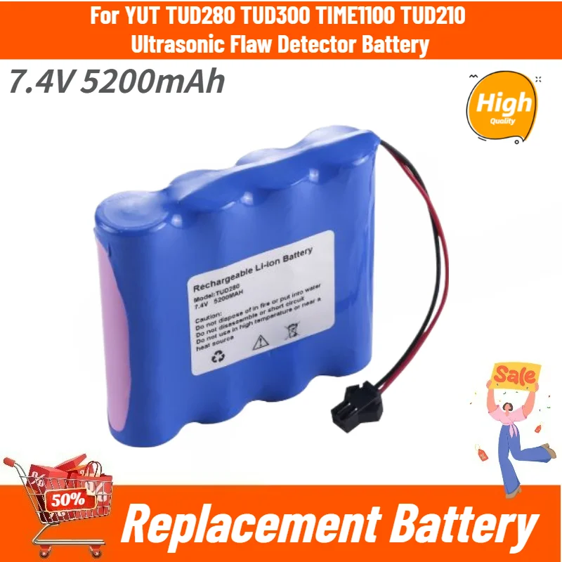 High Quality 7.4V 5200mAh Ultrasonic Flaw Detector Battery for YUT TUD280 TUD300 TIME1100 TUD210 Brand New Replacement Battery
High Quality 7.4V 5200mAh Ultrasonic Flaw Detector Battery for YUT TUD280 TUD300 TIME1100 TUD210 Brand New Replacement Battery