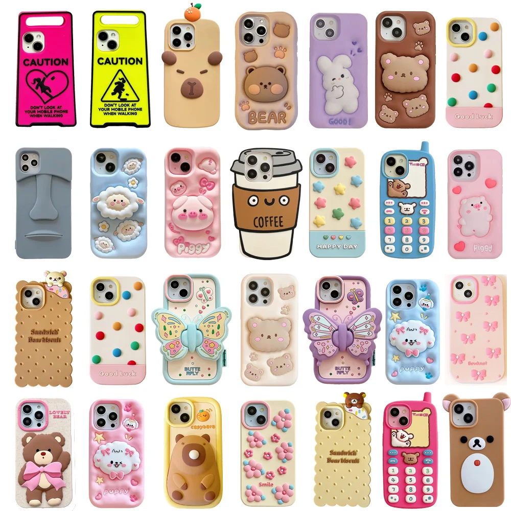 For iPhone 16, 16Pro, 16promax,3D soft silicone case for iPhone, shockproof Cover, shockproof skin shell, cute cartoon animal
For iPhone 16, 16Pro, 16promax,3D soft silicone case for iPhone, shockproof Cover, shockproof skin shell, cute cartoon animal