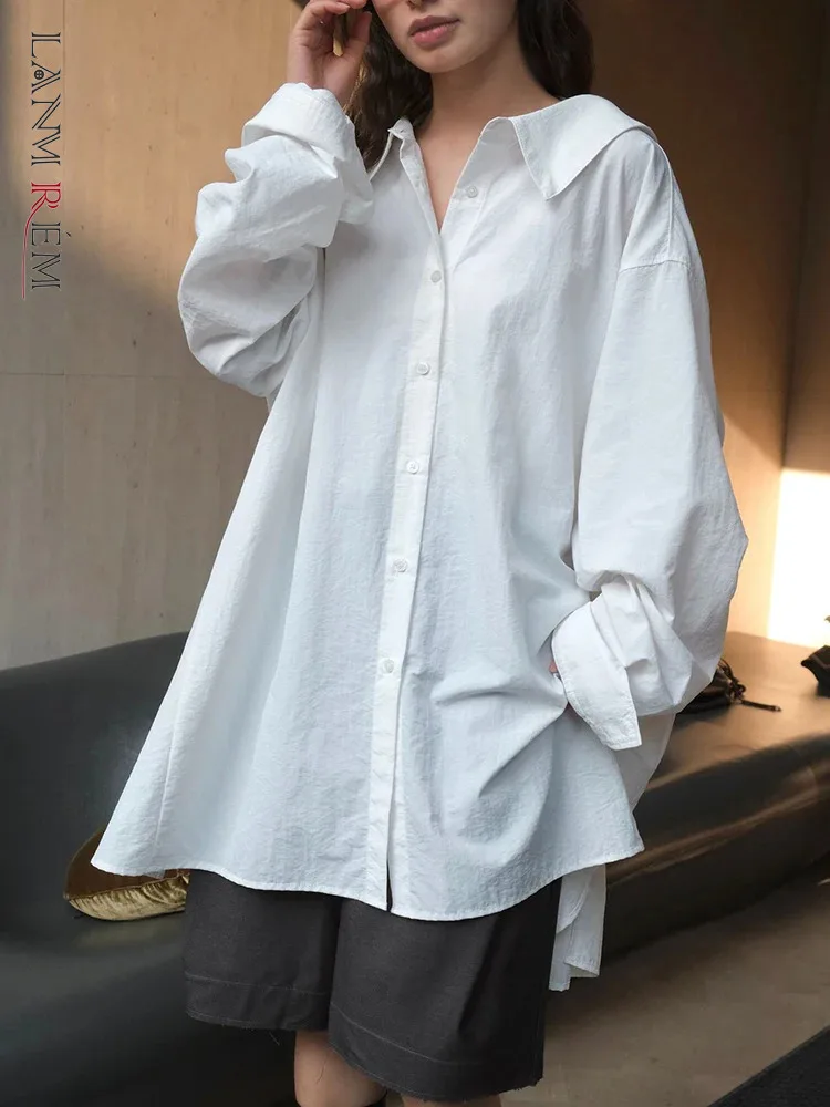 LANMREM Minimalism Mid-length Shirts For Women Lapel Single Breasted Office Lady White Blouses Fashion 2024 Autumn New 26D9682
LANMREM Minimalism Mid-length Shirts For Women Lapel Single Breasted Office Lady White Blouses Fashion 2024 Autumn New 26D9682