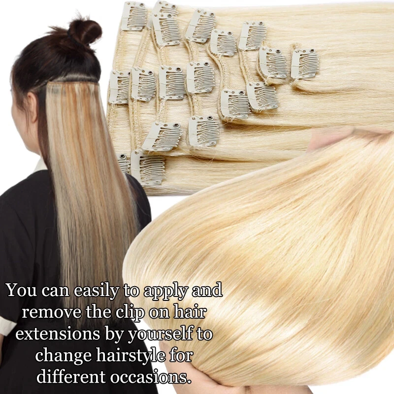 Human Remy Hair Clip In 7pcs 22inch Straight Hair Extensions #P4-613 #1001 Increase Volume Change Style Office Wholesale
Human Remy Hair Clip In 7pcs 22inch Straight Hair Extensions #P4-613 #1001 Increase Volume Change Style Office Wholesale