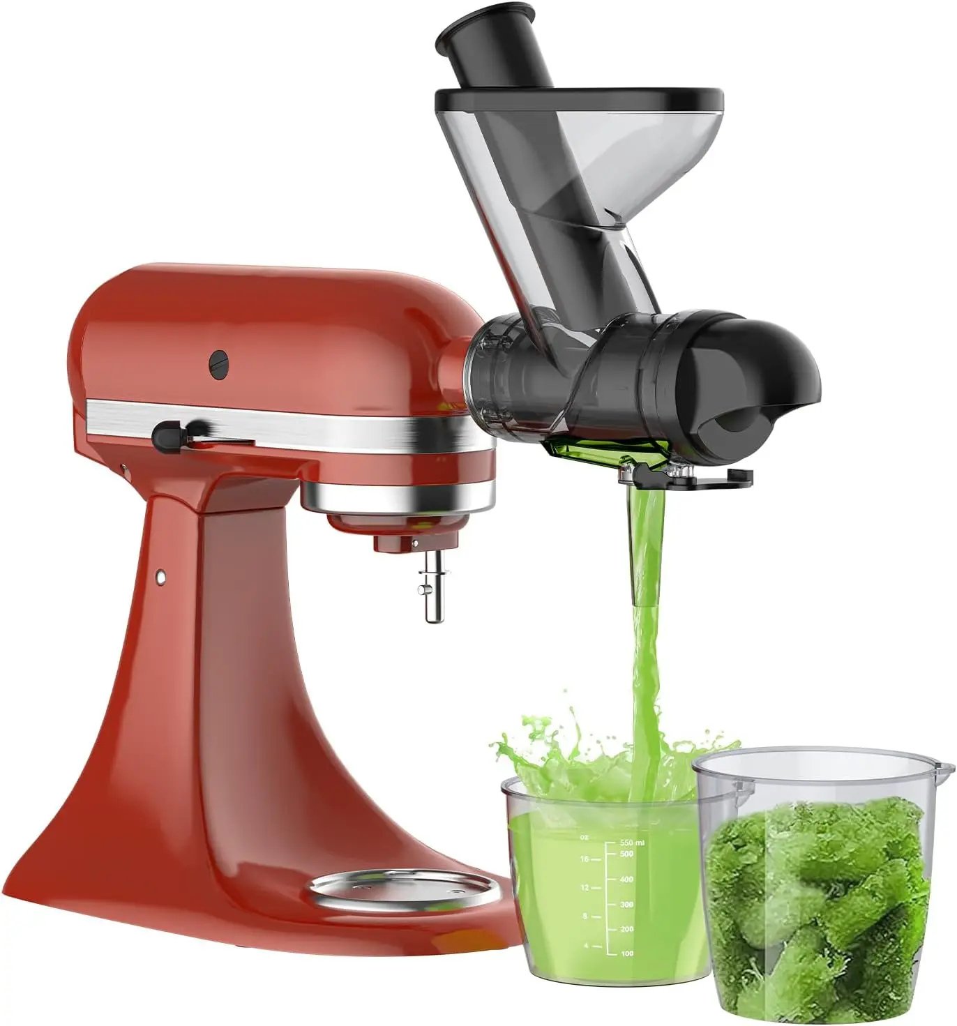 Cold Press Juicer Attachment for Stand Mixers, Dual Feed Chute, Slow Masticating Juicer Machine
Cold Press Juicer Attachment for Stand Mixers, Dual Feed Chute, Slow Masticating Juicer Machine