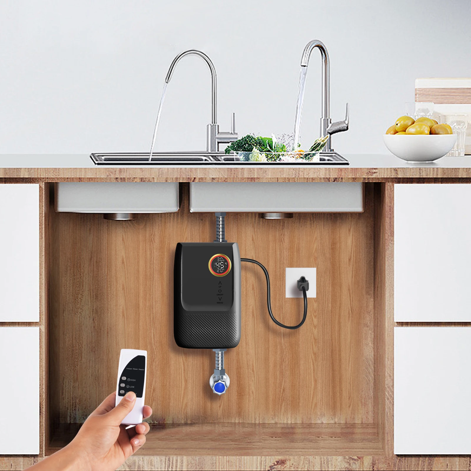 Черный мгновенный небольшой электрический водонагреватель ABS + литой алюминий — высокоэффективный и инвертор мощностью 3000 Вт, энергосбережение, обеспечивает длительное обслуживание
Черный мгновенный небольшой электрический водонагреватель ABS + литой алюминий — высокоэффективный и инвертор мощностью 3000 Вт, энергосбережение, обеспечивает длительное обслуживание