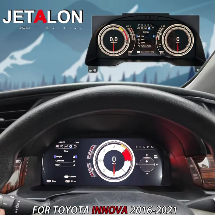 12,3-дюймовая цифровая приборная панель (виртуальный кокпит) на Linux для Toyota Innova 2016-2021: спидометр, головное устройство, полностью ЖК-дисплей
12,3-дюймовая цифровая приборная панель (виртуальный кокпит) на Linux для Toyota Innova 2016-2021: спидометр, головное устройство, полностью ЖК-дисплей