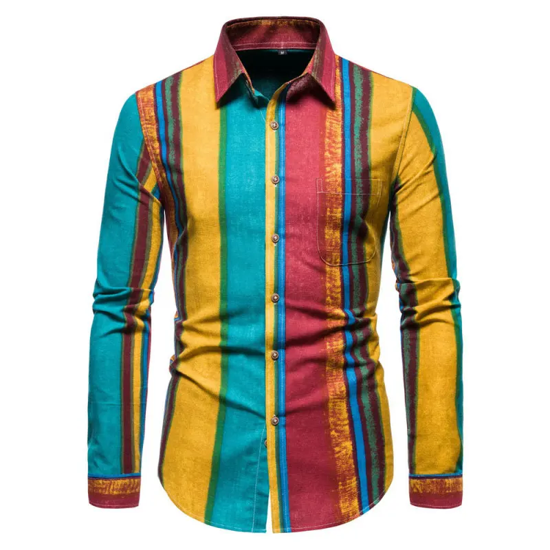 2023 New Autumn Men's Long Sleeved Cotton and Hemp Printed Shirt Large Casual Polo Collar Long Sleeved Shirt
2023 New Autumn Men's Long Sleeved Cotton and Hemp Printed Shirt Large Casual Polo Collar Long Sleeved Shirt