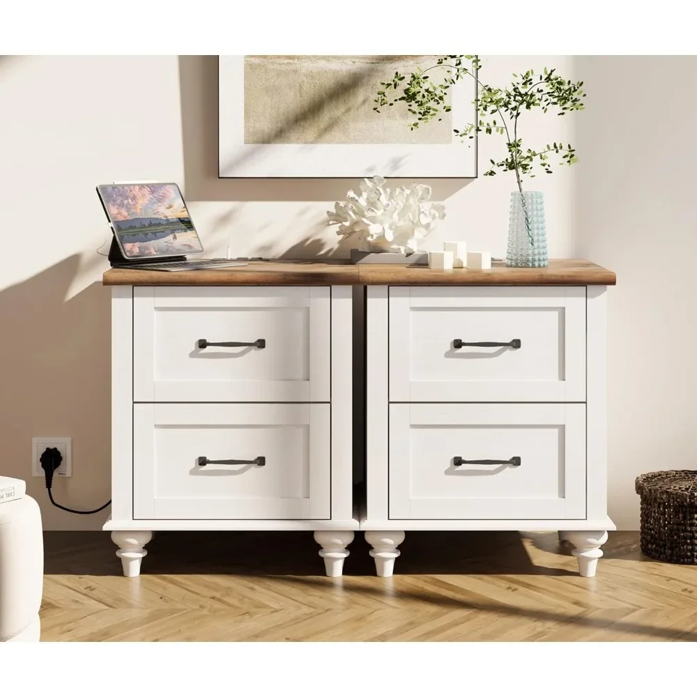 Nightstand Set of 2 with Charging Station End Table with 2 Power Outlets & 2 USB Ports Nightstand for Living Room
Nightstand Set of 2 with Charging Station End Table with 2 Power Outlets & 2 USB Ports Nightstand for Living Room