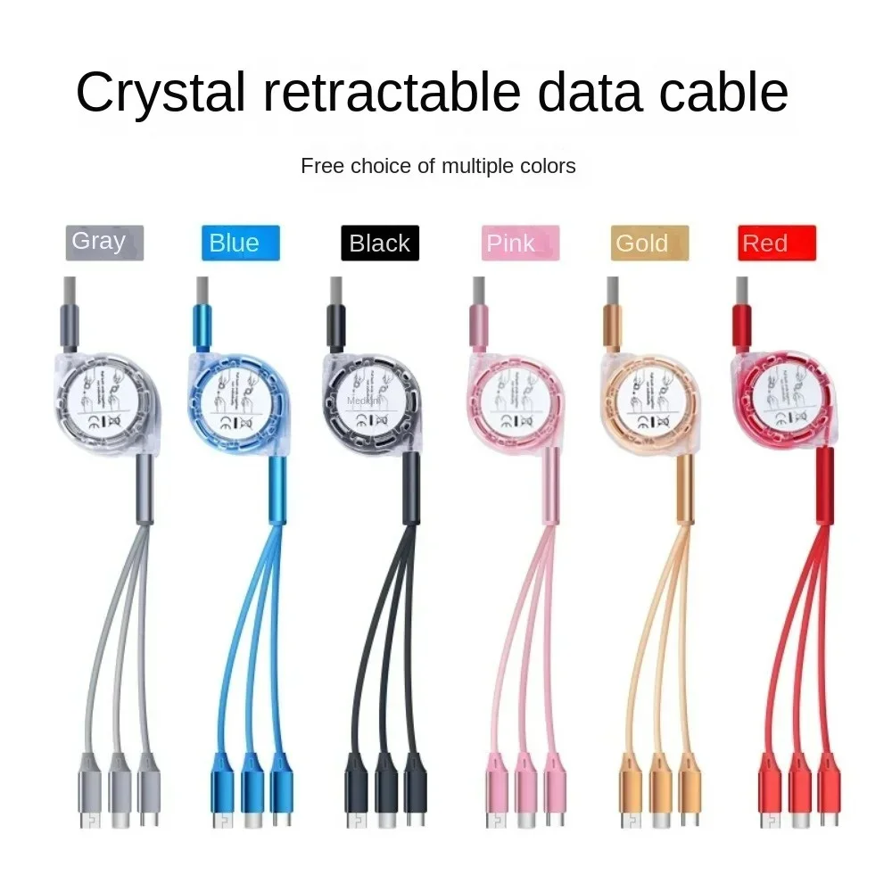 3 in 1 Telescopic Fast Charger Cable Suitable for iPhone Xiaomi Samsung Type C Android Mobile Phone 3A Fast Charging USB C Cable
3 in 1 Telescopic Fast Charger Cable Suitable for iPhone Xiaomi Samsung Type C Android Mobile Phone 3A Fast Charging USB C Cable
