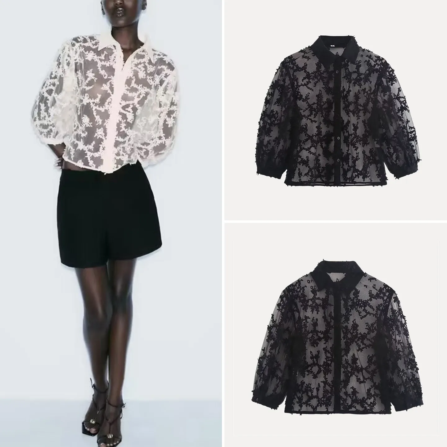 Fashionable Floral Decoration Women's Shirt Individual Personality 2026 New Summer Clothing European Style Long Sleeve Blouse
Fashionable Floral Decoration Women's Shirt Individual Personality 2026 New Summer Clothing European Style Long Sleeve Blouse