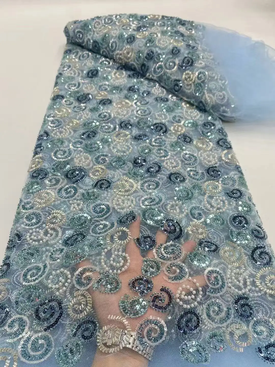 5Y Hot Sale Fashion Design Africa High Quality Embroidery Beads Net Lace Sequins In Multi Colors For Wedding or Party Dress
5Y Hot Sale Fashion Design Africa High Quality Embroidery Beads Net Lace Sequins In Multi Colors For Wedding or Party Dress