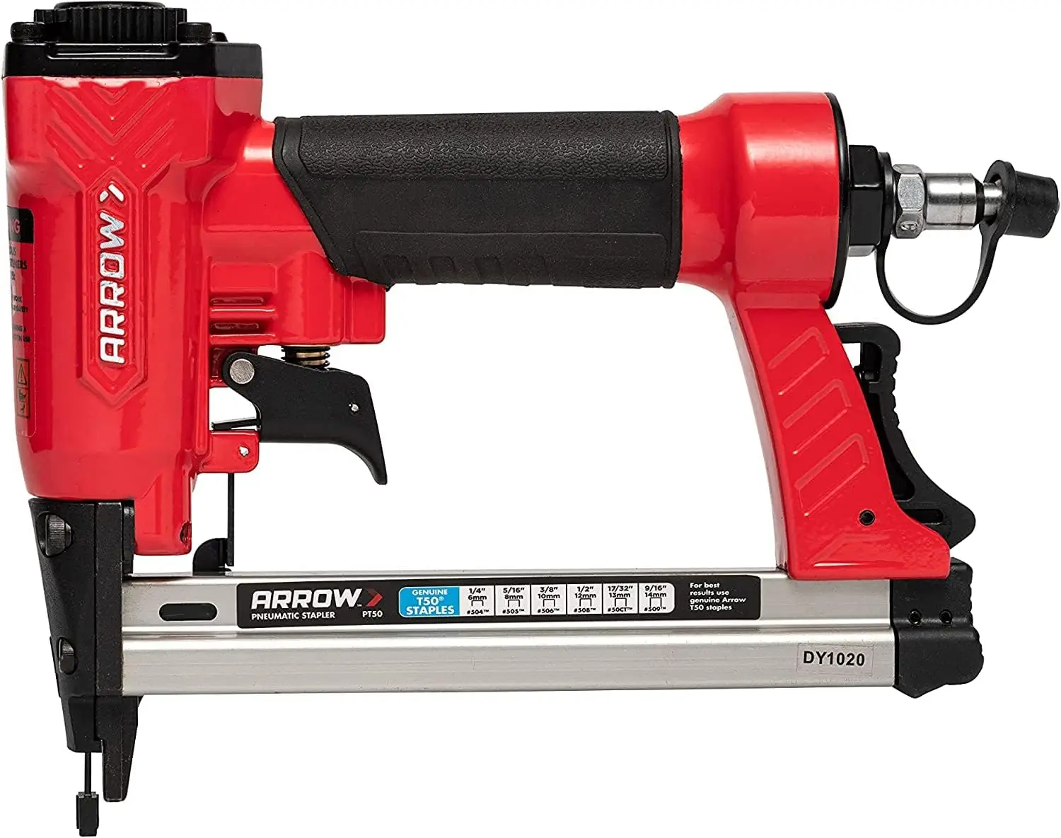 Heavy-Duty Pneumatic Staple Gun for Wood, Upholstery, Carpet, Wire Fencing, Fits 1/4" to 9/16" Staples, Red
Heavy-Duty Pneumatic Staple Gun for Wood, Upholstery, Carpet, Wire Fencing, Fits 1/4" to 9/16" Staples, Red