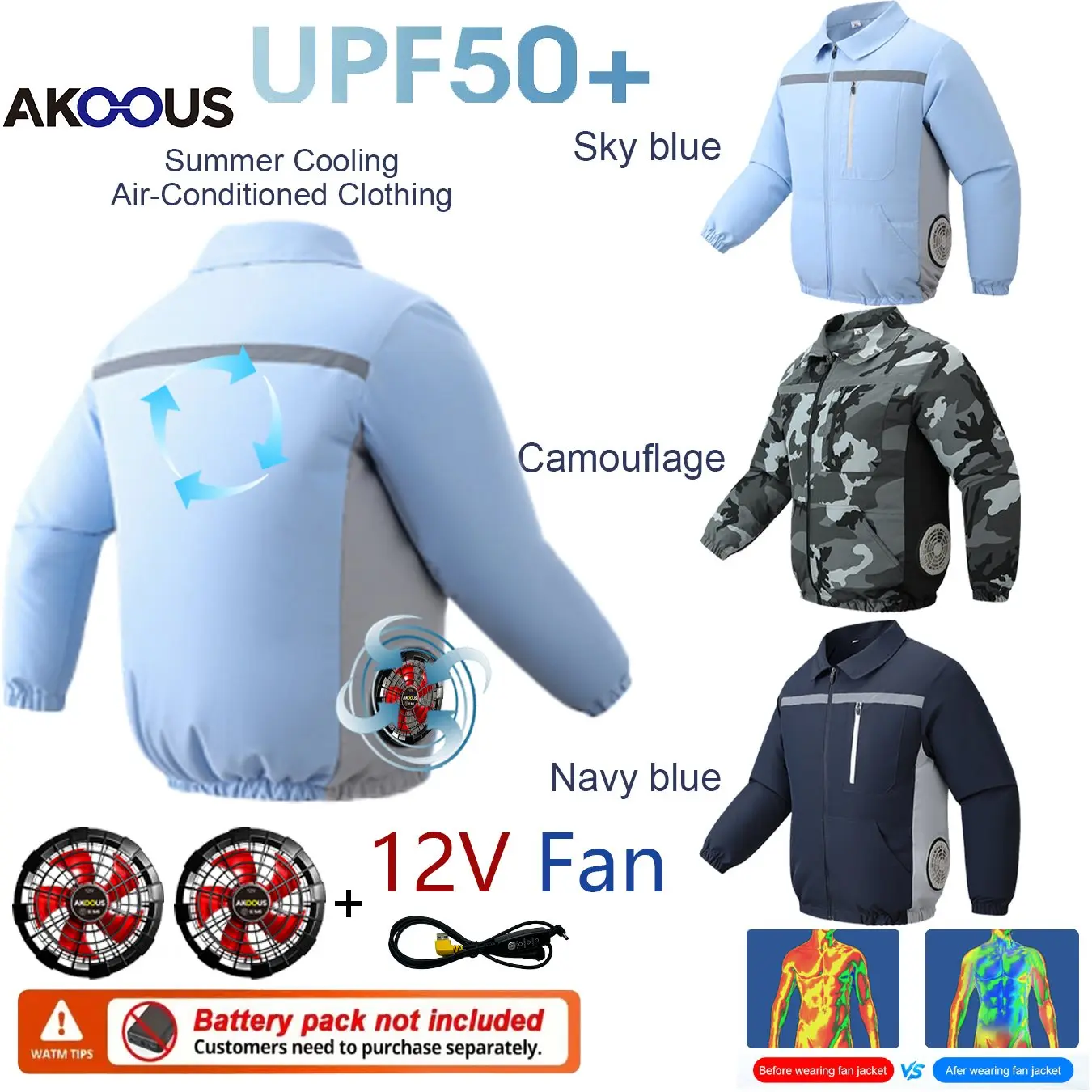 12V/5V USB Cooling Fan Vest 6500RPM Unisex Summer Air Conditioned Cooling Jacket Outdoor Working Fishing Hiking Camping Wear
12V/5V USB Cooling Fan Vest 6500RPM Unisex Summer Air Conditioned Cooling Jacket Outdoor Working Fishing Hiking Camping Wear