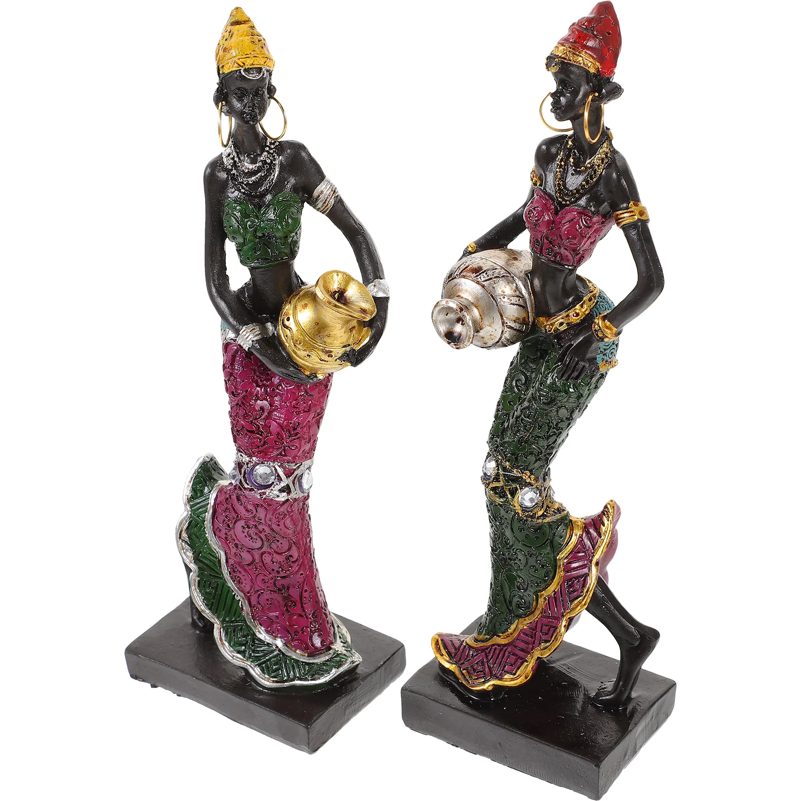 2 Pcs African Lady Artwork Resin Statue Decor Home nament Figurines Collectibles Miniatures African Woman Sculpture Tribal
2 Pcs African Lady Artwork Resin Statue Decor Home nament Figurines Collectibles Miniatures African Woman Sculpture Tribal