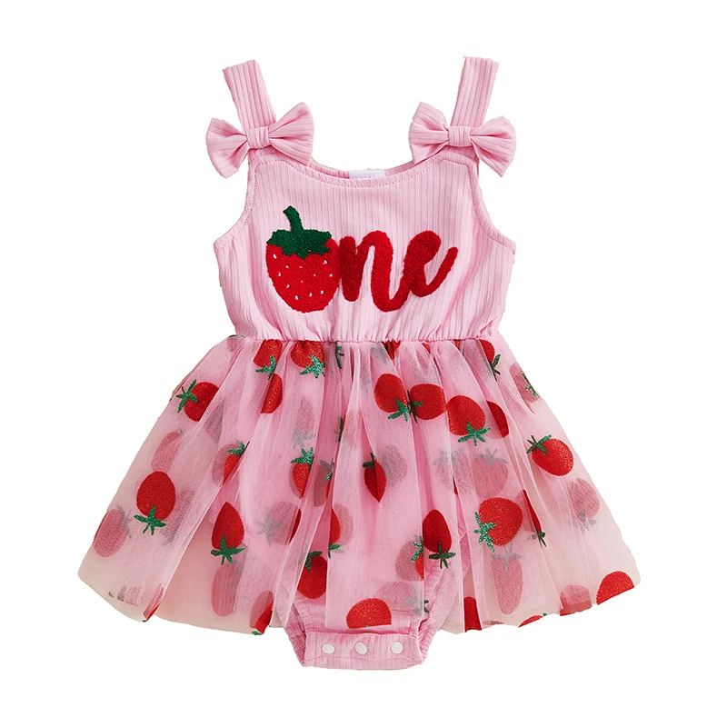 Baby Girl Romper Casual Sleeveless Square Neck Strawberry Embroidery Bodysuit Newborn Playsuit
Baby Girl Romper Casual Sleeveless Square Neck Strawberry Embroidery Bodysuit Newborn Playsuit