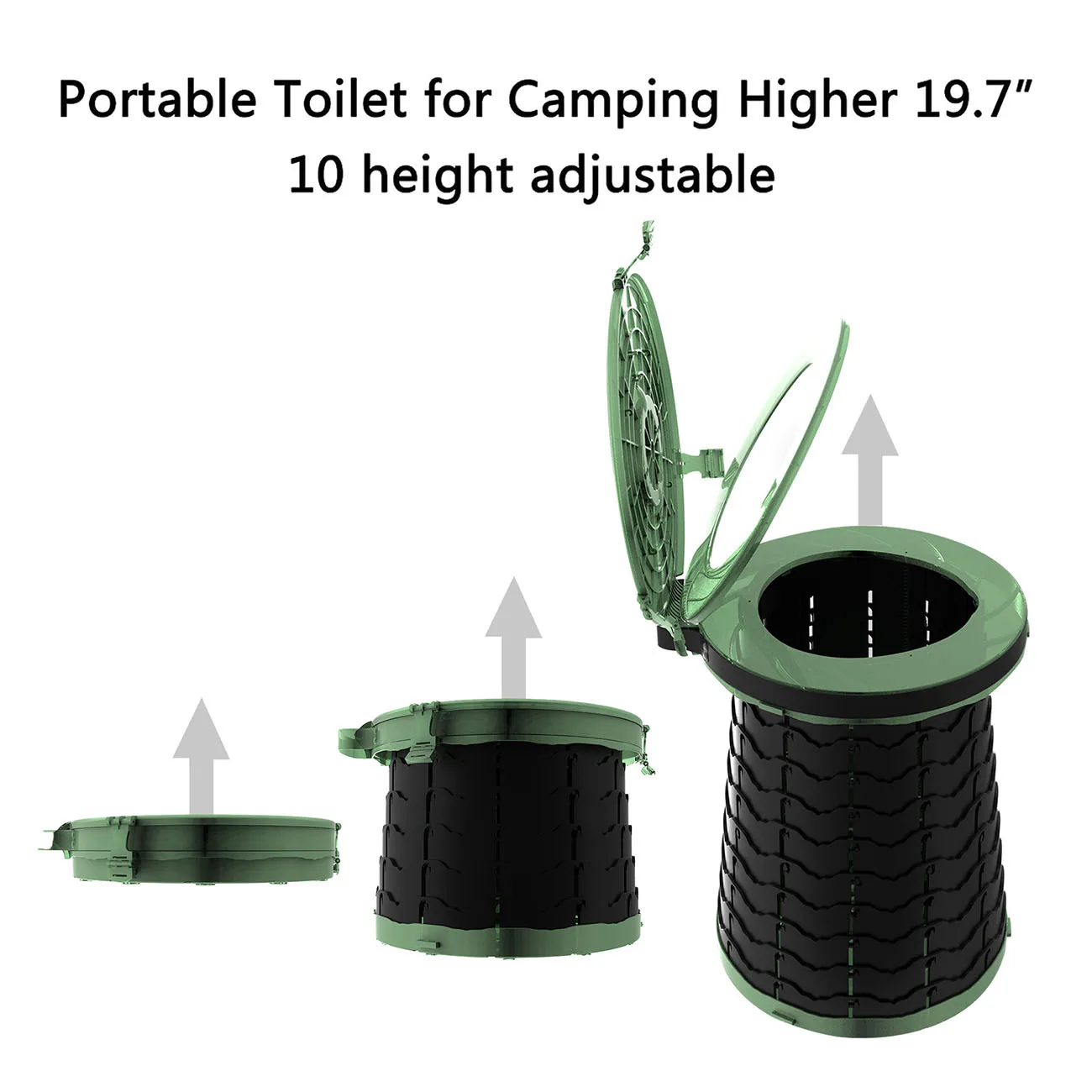 Outdoor portable folding toilet with a large storage bucket that can hold up to 600 pounds
Outdoor portable folding toilet with a large storage bucket that can hold up to 600 pounds