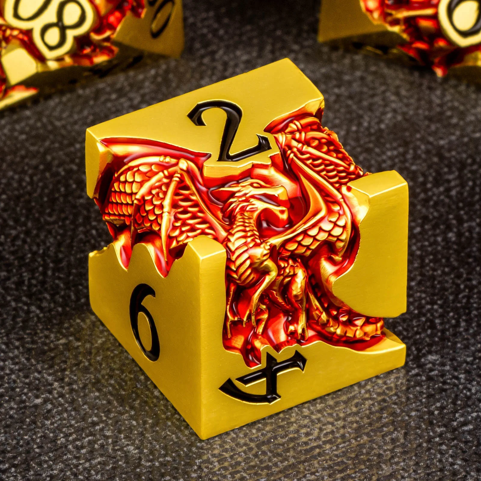 Dragon DND Dice Set for Role Playing Game, Metal D&D Dice Set Dungeon and Dragon, Polyhedral D and D Dice D20 D12 D10 D8 D6 D4
Dragon DND Dice Set for Role Playing Game, Metal D&D Dice Set Dungeon and Dragon, Polyhedral D and D Dice D20 D12 D10 D8 D6 D4