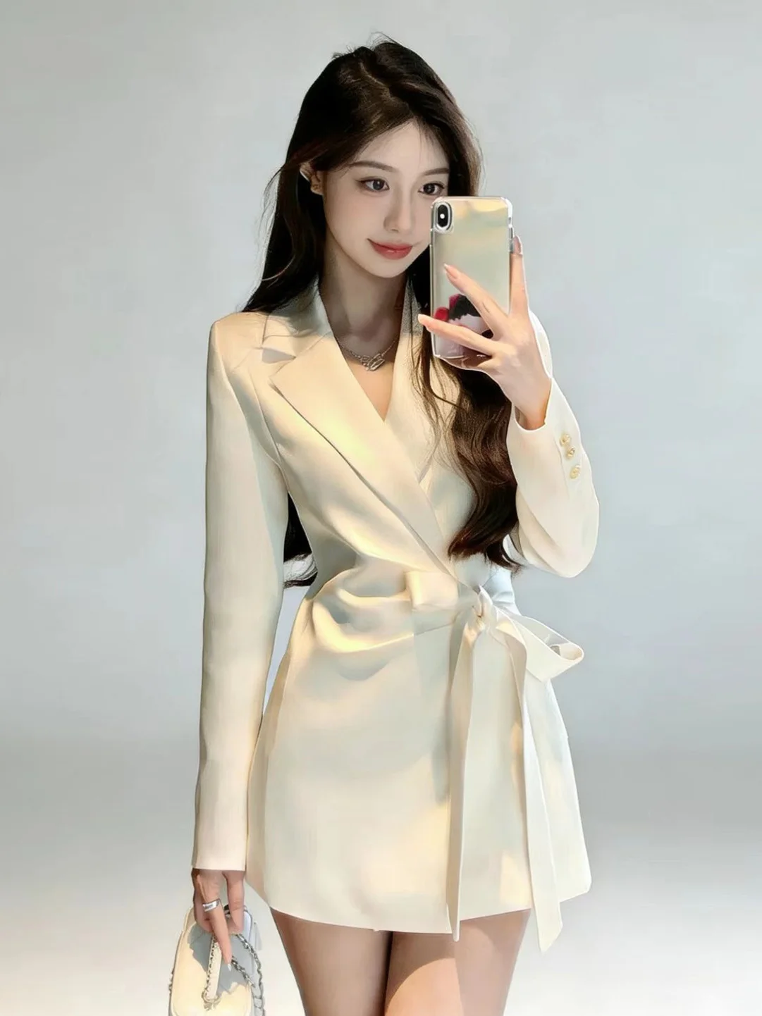 Champagne Rice Outerwear Dress Women's Beautiful Elegant Fashionable Versatile Trendy Commute Style Long Sleeve Suit
Champagne Rice Outerwear Dress Women's Beautiful Elegant Fashionable Versatile Trendy Commute Style Long Sleeve Suit