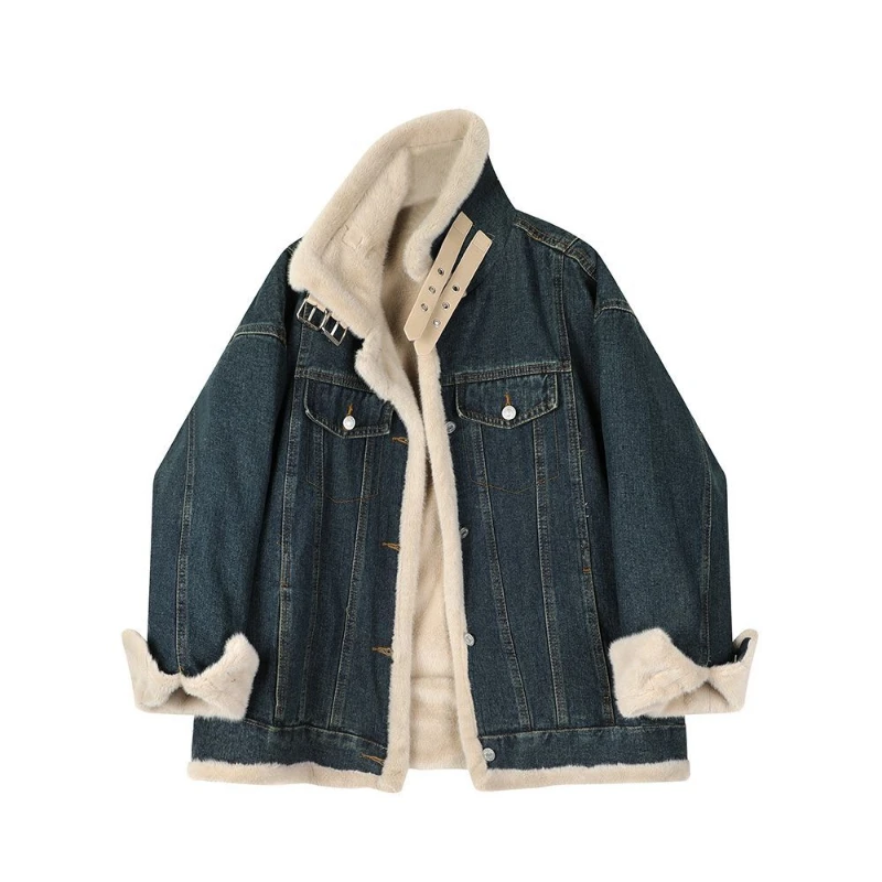 Fleece Motorcycle Style Jacket Women's Autumn and Winter Turn-down Collar Long Sleeve Thickened Coat Loose Casual Basic Tops
Fleece Motorcycle Style Jacket Women's Autumn and Winter Turn-down Collar Long Sleeve Thickened Coat Loose Casual Basic Tops