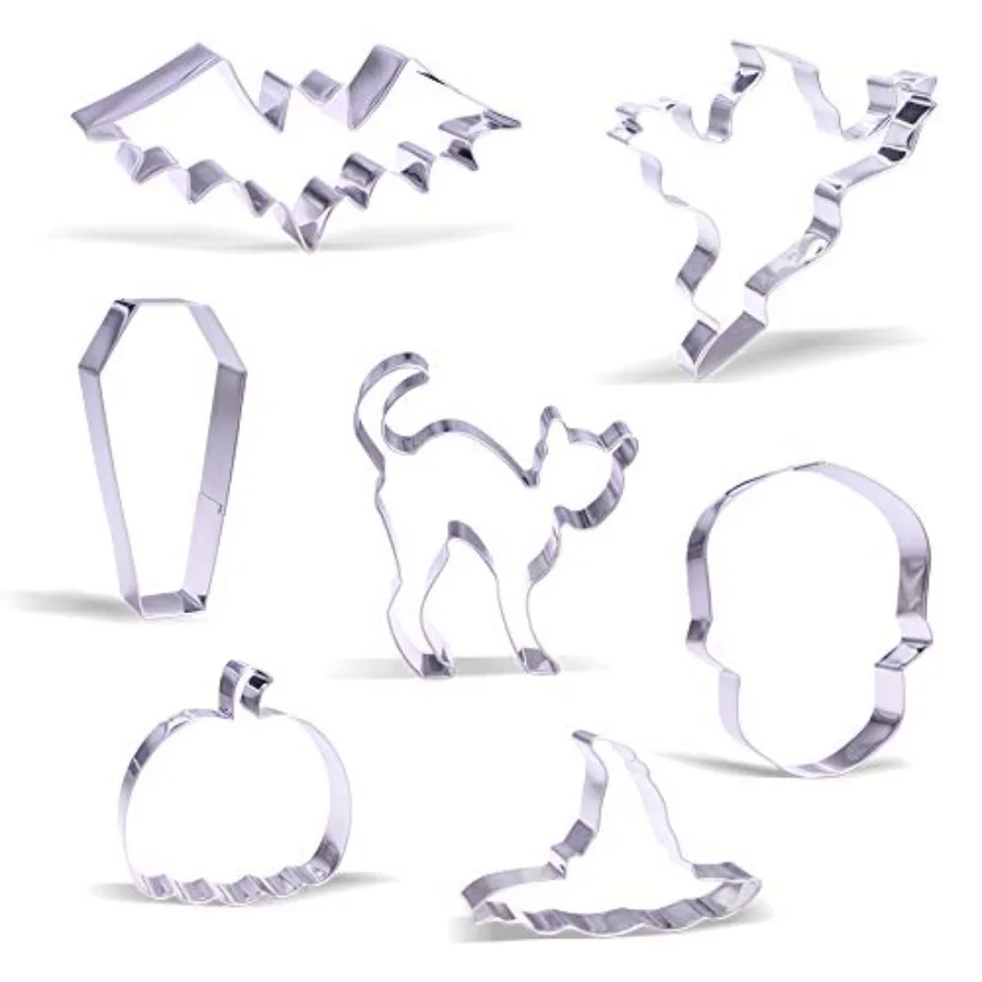 Large Halloween Cookie Cutter Set with 7 Unique Shapes for Baking Enthusiasts Durable Stainless Steel Construction Ideal for Ho
Large Halloween Cookie Cutter Set with 7 Unique Shapes for Baking Enthusiasts Durable Stainless Steel Construction Ideal for Ho