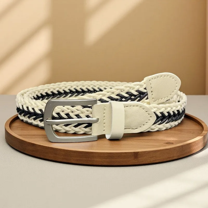 New Fashionable Square-Buckle No-Hole Retro Casual Wide Belt with Fashionable Cover and Braided Waxed Cord Women's Belts
New Fashionable Square-Buckle No-Hole Retro Casual Wide Belt with Fashionable Cover and Braided Waxed Cord Women's Belts