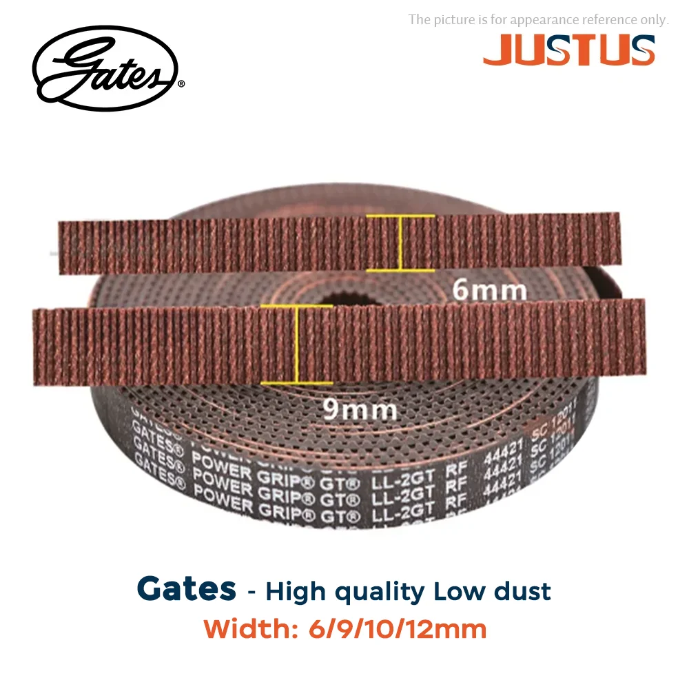 GATES-LL-2GT Timing Belt Gear GT2 Belt Synchronous Belt Width 6/9/10/12mm Wear Resistant for Ender3 CR10 Anet 3D Printer Parts
GATES-LL-2GT Timing Belt Gear GT2 Belt Synchronous Belt Width 6/9/10/12mm Wear Resistant for Ender3 CR10 Anet 3D Printer Parts