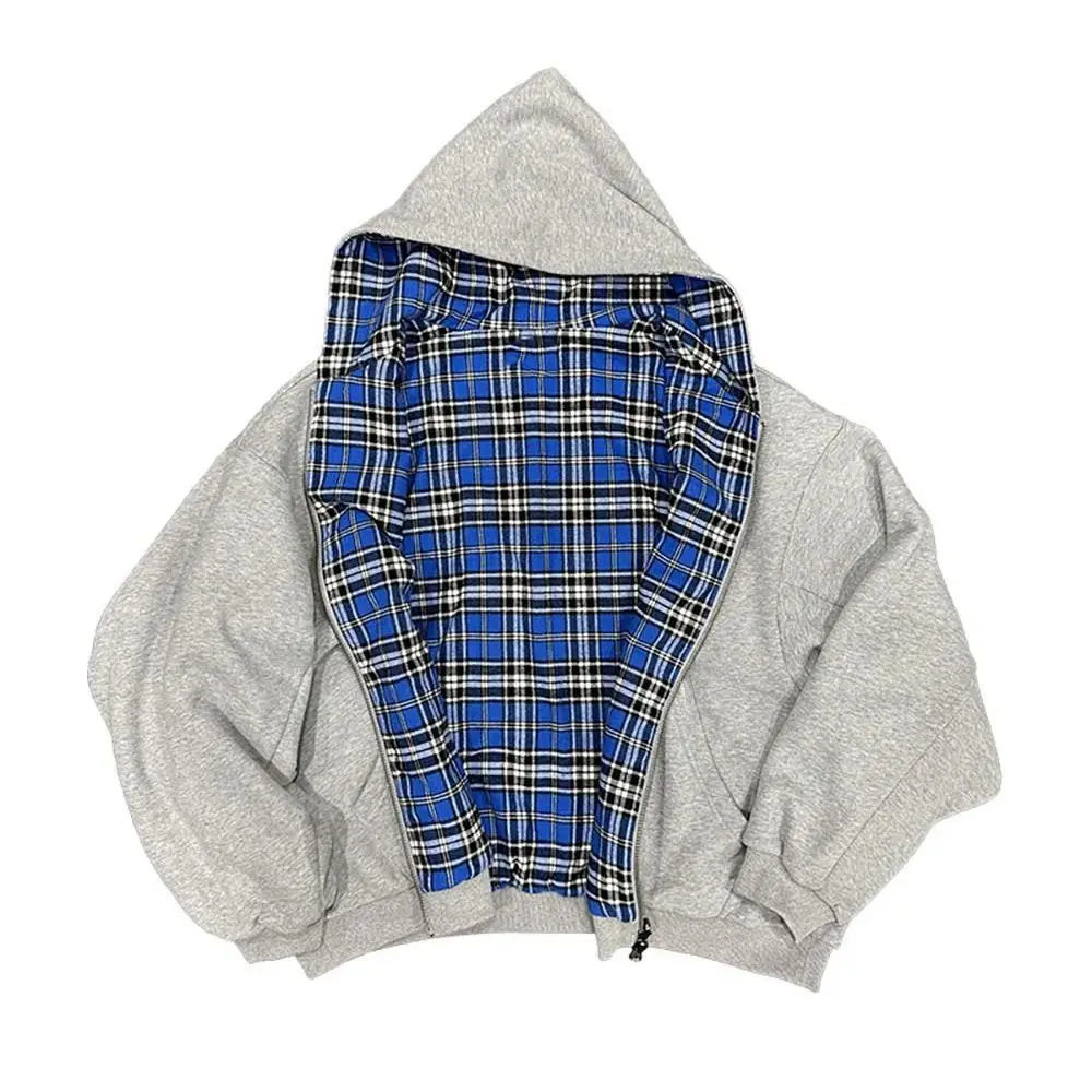 Двусторонний кардиган в клетку, толстовка для мужчин и женщин, весна-осень, модная американская куртка с капюшоном в стиле ретро, свободный топ с длинными рукавами
Двусторонний кардиган в клетку, толстовка для мужчин и женщин, весна-осень, модная американская куртка с капюшоном в стиле ретро, свободный топ с длинными рукавами