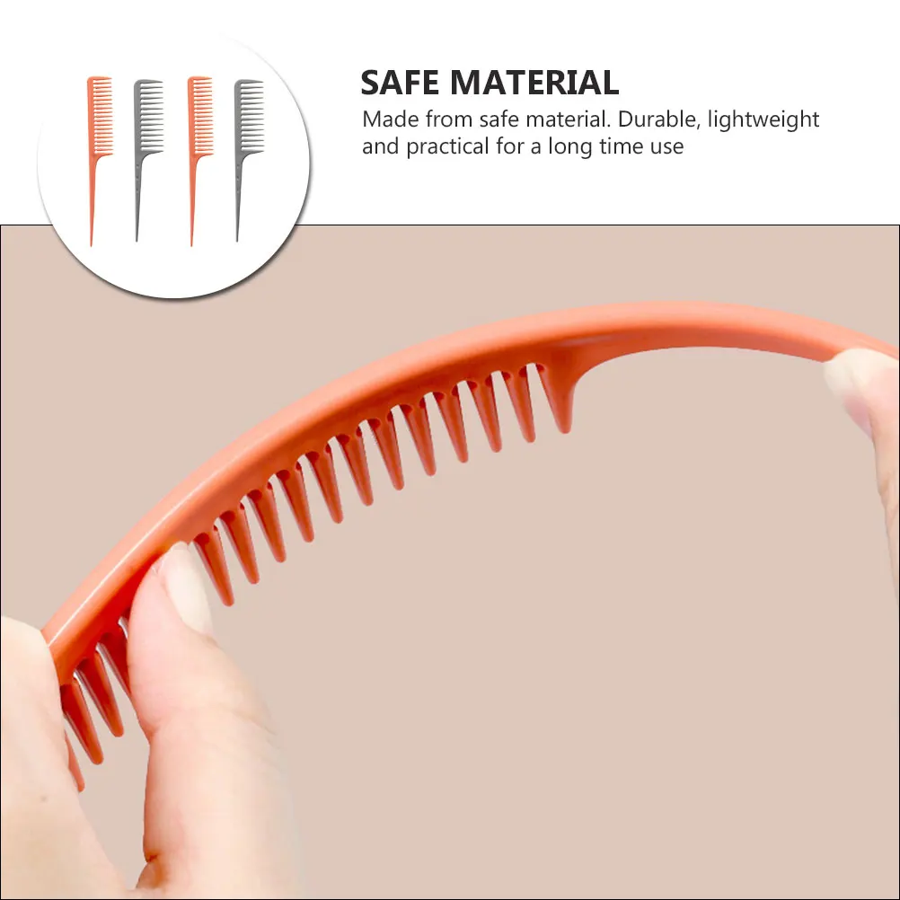 4pcs Pintail Hair Plastic Hairdressing Comb Set For Salon Barber Home Lightweight Durable Smooth Hair Styling Comb
4pcs Pintail Hair Plastic Hairdressing Comb Set For Salon Barber Home Lightweight Durable Smooth Hair Styling Comb