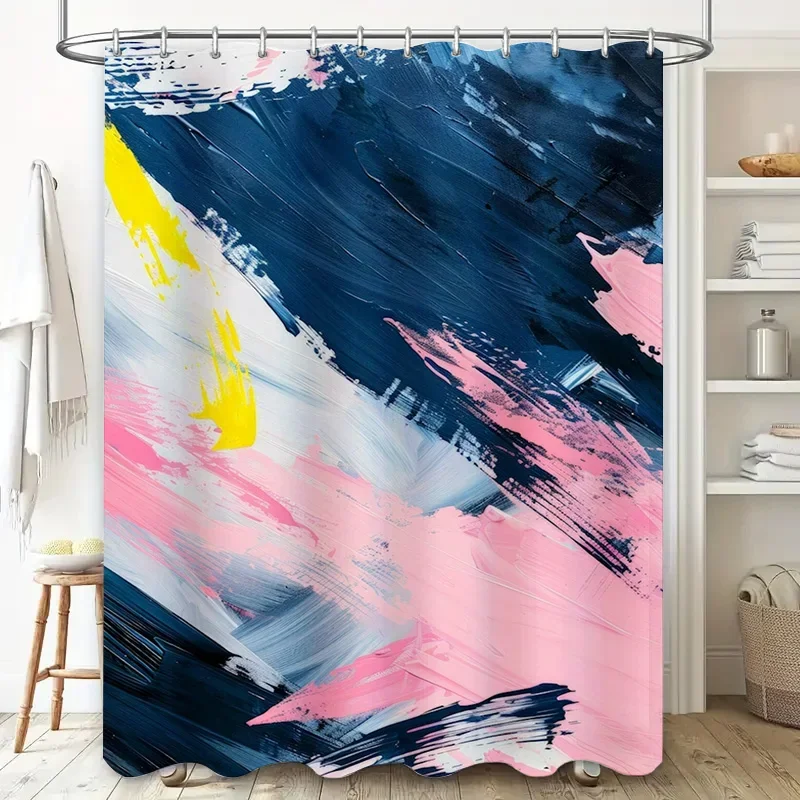 Artistic Watercolor Design Shower Curtain for Bathroom Decor Navy Blue Pink White Yellow Waterproof Fabric Bath Mat Cover Size 7
Artistic Watercolor Design Shower Curtain for Bathroom Decor Navy Blue Pink White Yellow Waterproof Fabric Bath Mat Cover Size 7