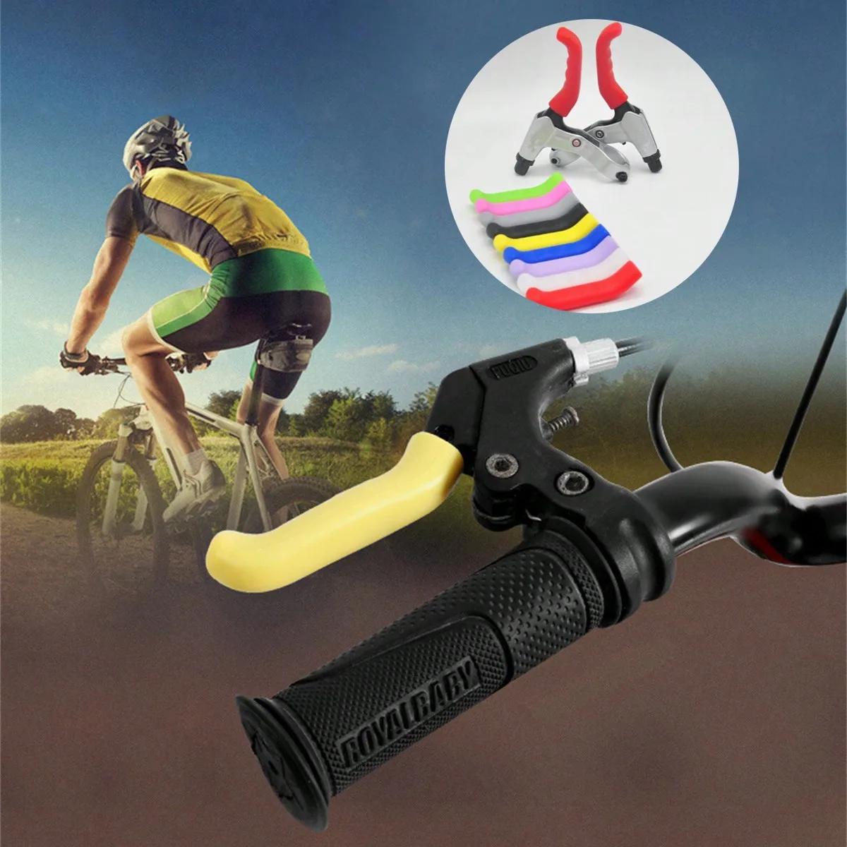 1 pair Bicycle brake handle cover, mountain bike silicone brake handle anti slip protective cover
1 pair Bicycle brake handle cover, mountain bike silicone brake handle anti slip protective cover