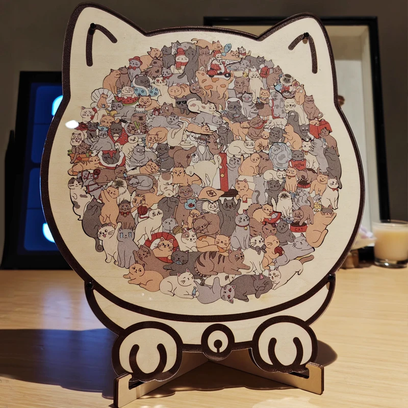 Colorful Wooden Cat Puzzle, Unique Animal Shape Jigsaw Puzzle For Home Decor, Fun Educational Toys For Kids & Adults
Colorful Wooden Cat Puzzle, Unique Animal Shape Jigsaw Puzzle For Home Decor, Fun Educational Toys For Kids & Adults
