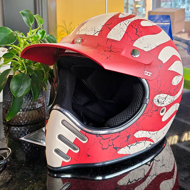 Retro Full Motorcycle Helmet Vintage Style for Men And Women Touring Travel City Commute Scooter All Seasons Protection
Retro Full Motorcycle Helmet Vintage Style for Men And Women Touring Travel City Commute Scooter All Seasons Protection