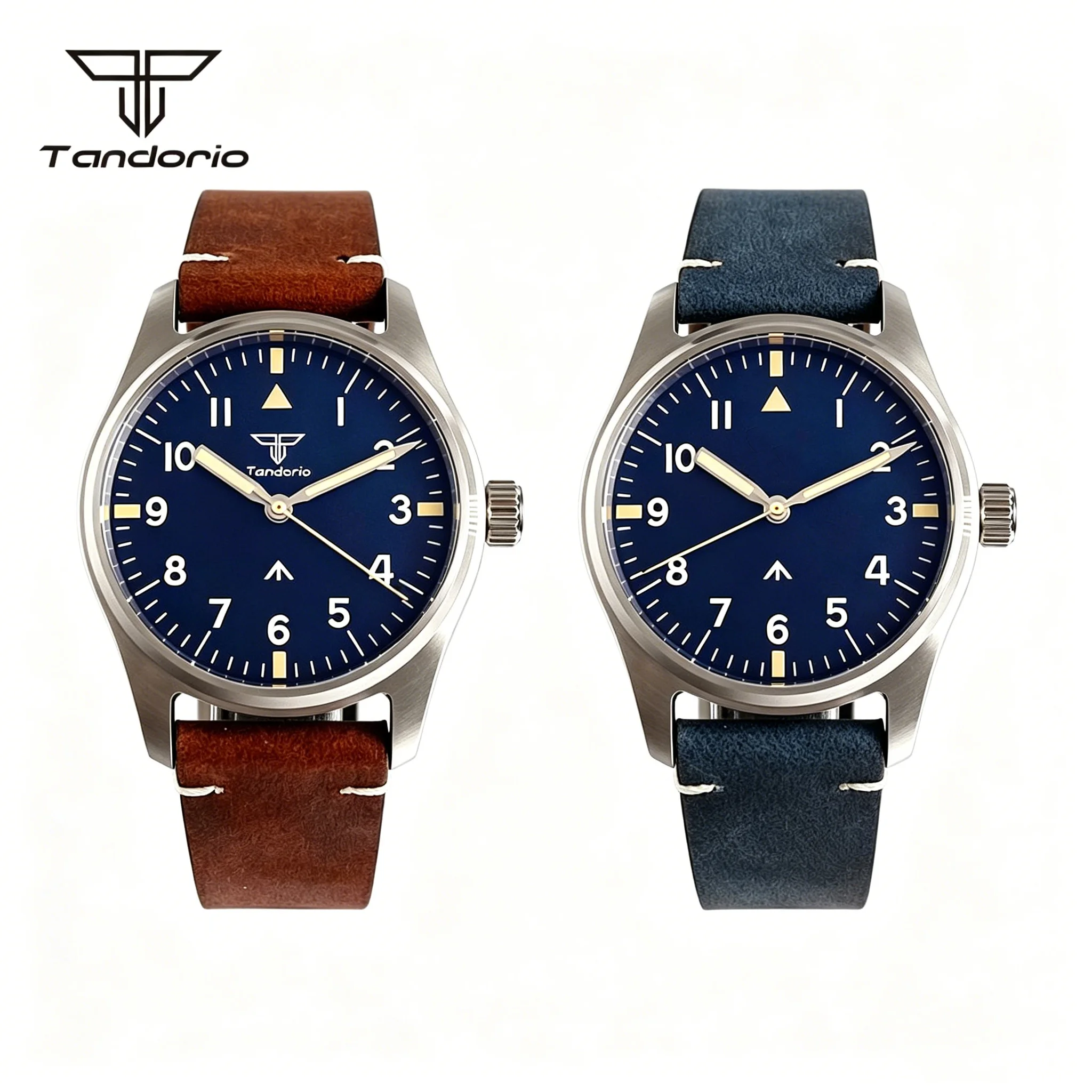 Tandorio 39mm Pilot Aviator Watch Sapphire Glass Luminous Automatic Japan NH35 or VH31 Quartz Movt 20BAR Diving Wristwatch
Tandorio 39mm Pilot Aviator Watch Sapphire Glass Luminous Automatic Japan NH35 or VH31 Quartz Movt 20BAR Diving Wristwatch