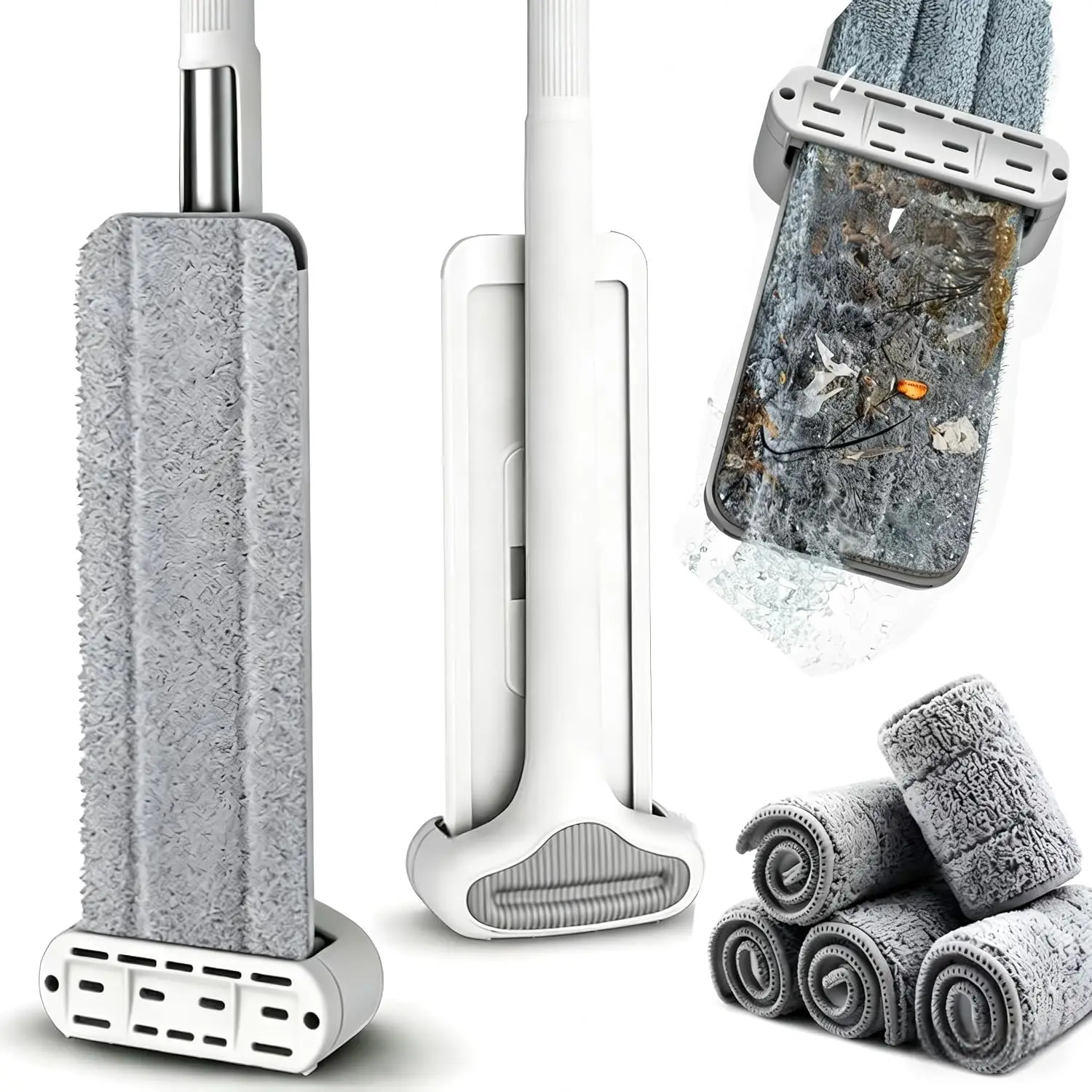 Wet Dry Flat Microfiber Mop for Hardwood Floors, 6 Washable Pads Included, 360° Swivel Mop for Home Kitchen Tile & Laminate
Wet Dry Flat Microfiber Mop for Hardwood Floors, 6 Washable Pads Included, 360° Swivel Mop for Home Kitchen Tile & Laminate