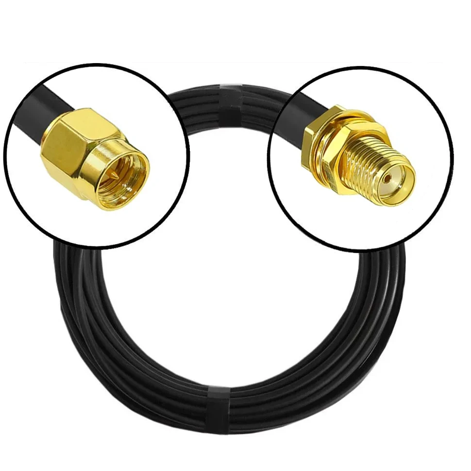 RG58 SMA male and female head external screw inner hole to internal screw inner pin 50-3 adapter line is an extension cable
RG58 SMA male and female head external screw inner hole to internal screw inner pin 50-3 adapter line is an extension cable