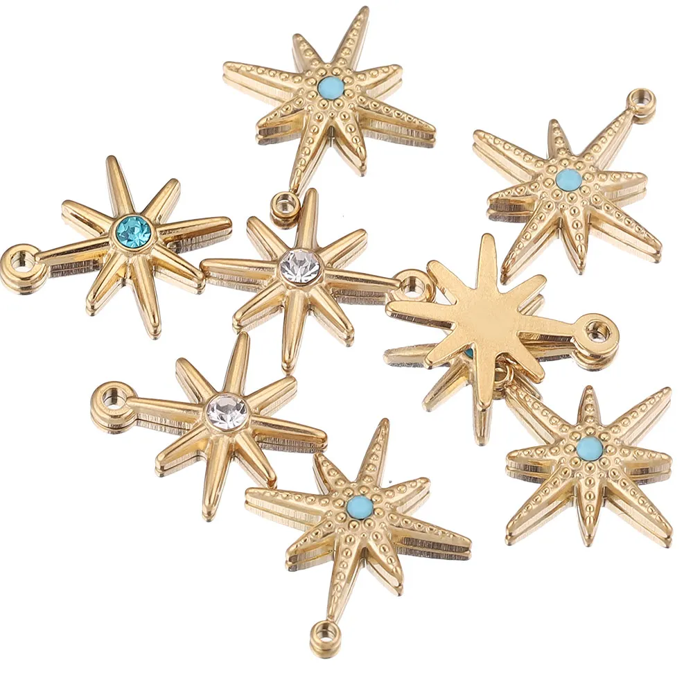 5pcs/Lot Wholesale Mixed Stainless Steel Gold Plated Snowflake Earring Charms Dangles Pendants for DIY Necklace Jewelry Making
5pcs/Lot Wholesale Mixed Stainless Steel Gold Plated Snowflake Earring Charms Dangles Pendants for DIY Necklace Jewelry Making