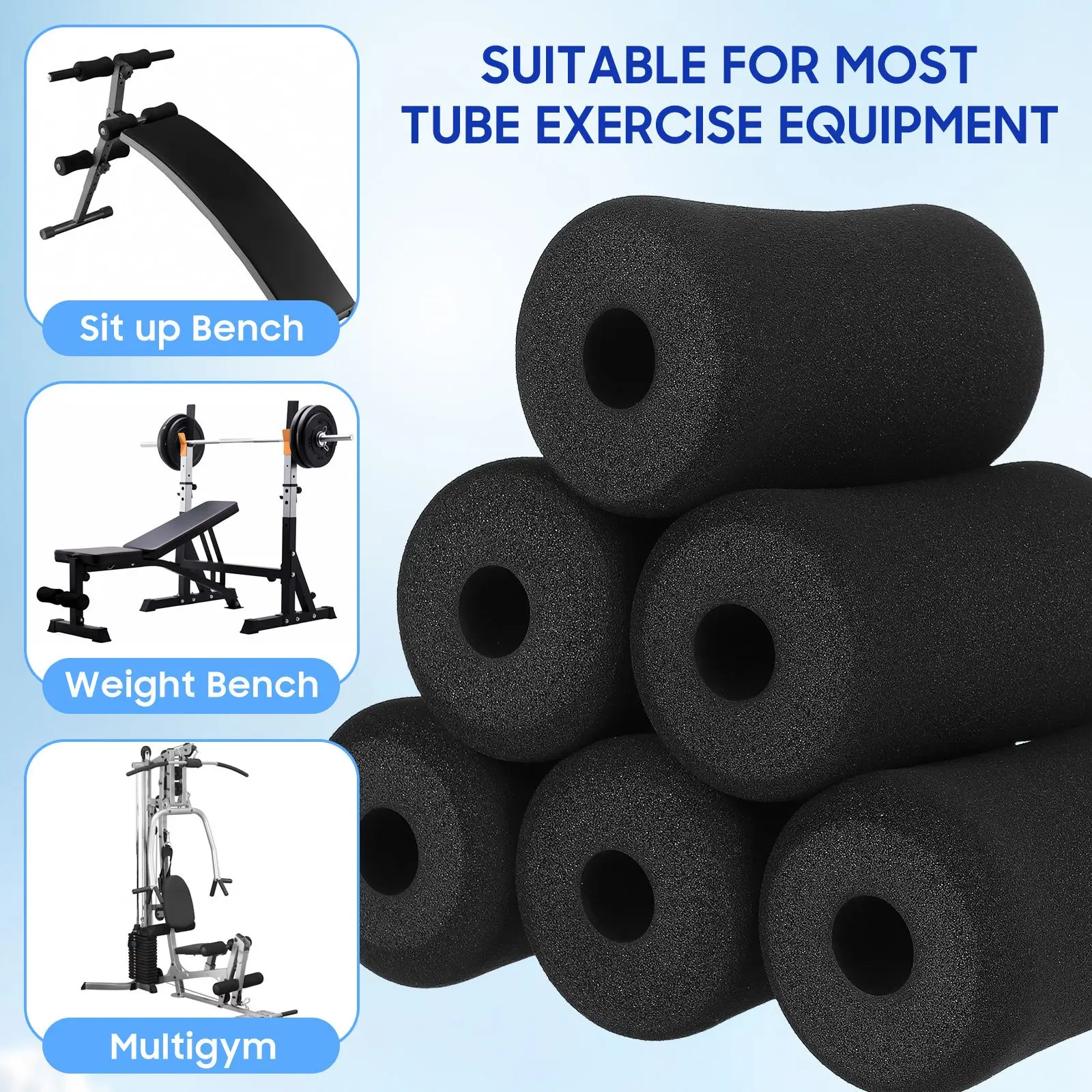 6 Pcs Foam Pad for Sit-up Board 22mm Inner 135mm Length 75mm Outer Gym Equipment Replacement Parts Leg Extension Cover Foot
6 Pcs Foam Pad for Sit-up Board 22mm Inner 135mm Length 75mm Outer Gym Equipment Replacement Parts Leg Extension Cover Foot