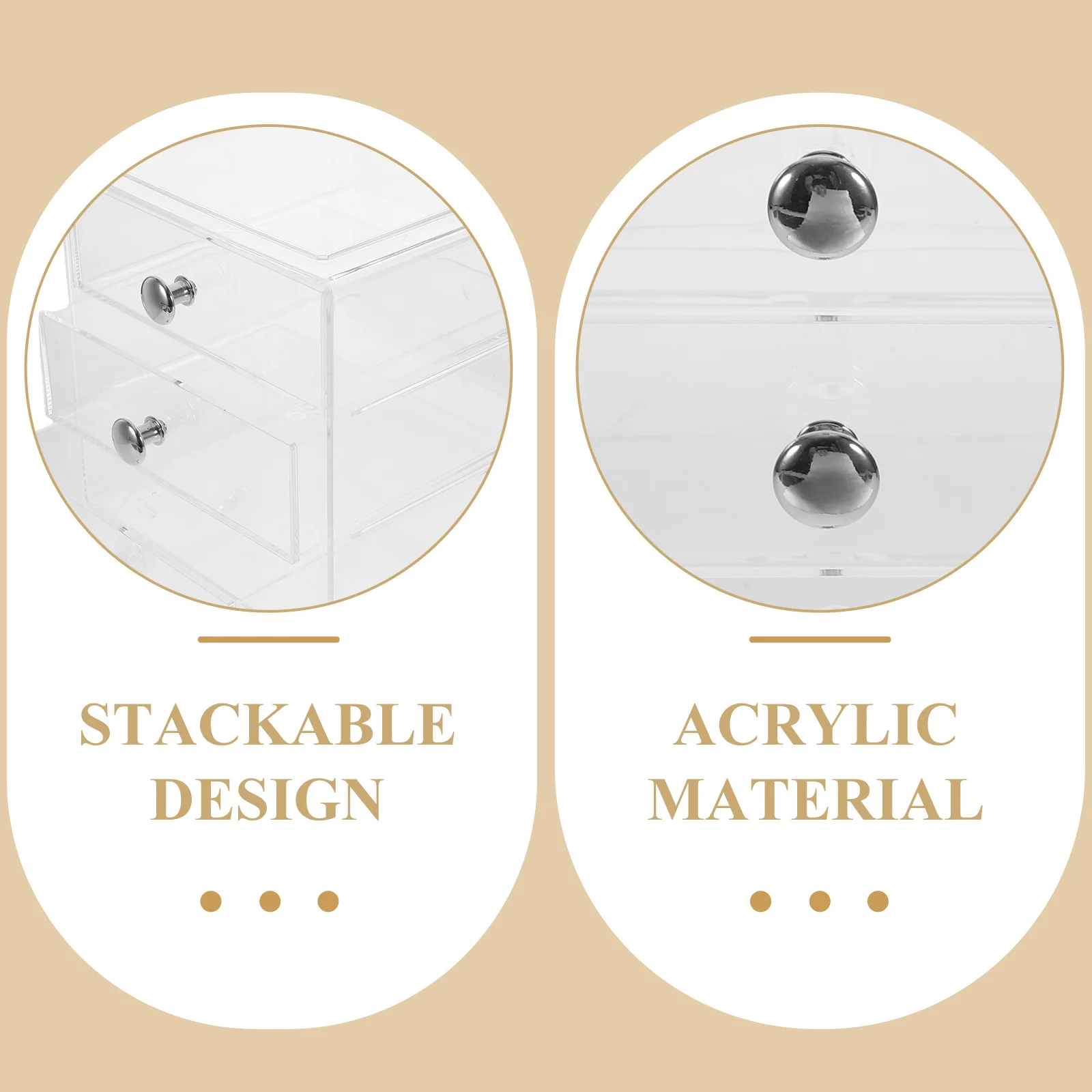 3-Layer Transparent Drawer Storage Box Stackable Desktop Organizer For Jewelry Skincare Sundries Display Case Drawer
3-Layer Transparent Drawer Storage Box Stackable Desktop Organizer For Jewelry Skincare Sundries Display Case Drawer