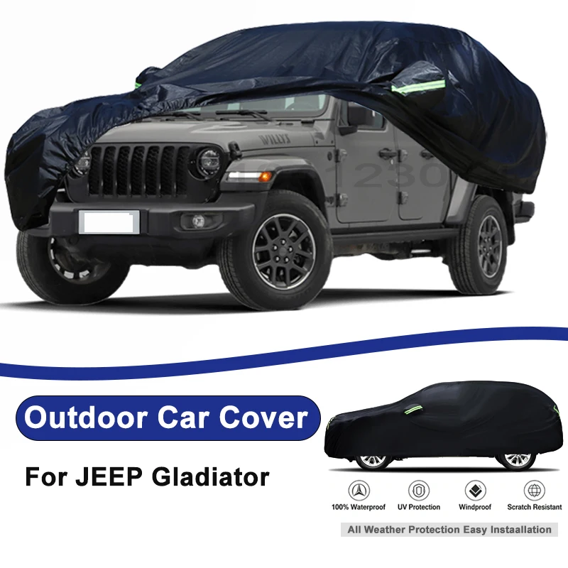 Outdoor Full Car Cover For JEEP Gladiator with Reflective Strips Waterproof Snowproof Dustproof UV Protection Auto Accessory
Outdoor Full Car Cover For JEEP Gladiator with Reflective Strips Waterproof Snowproof Dustproof UV Protection Auto Accessory