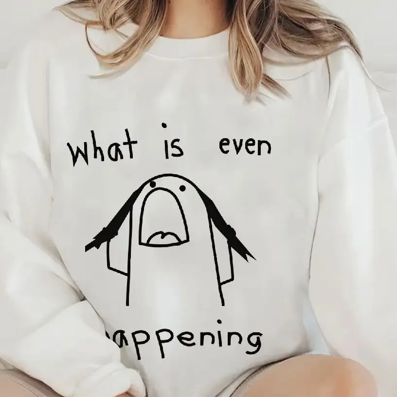Retro Vintage Sweatshirt Graphic Hoodies Y2K Casual Daily Wear Unisex Versatile Stylish Pullover What Is Even Happening Meme 
Retro Vintage Sweatshirt Graphic Hoodies Y2K Casual Daily Wear Unisex Versatile Stylish Pullover What Is Even Happening Meme