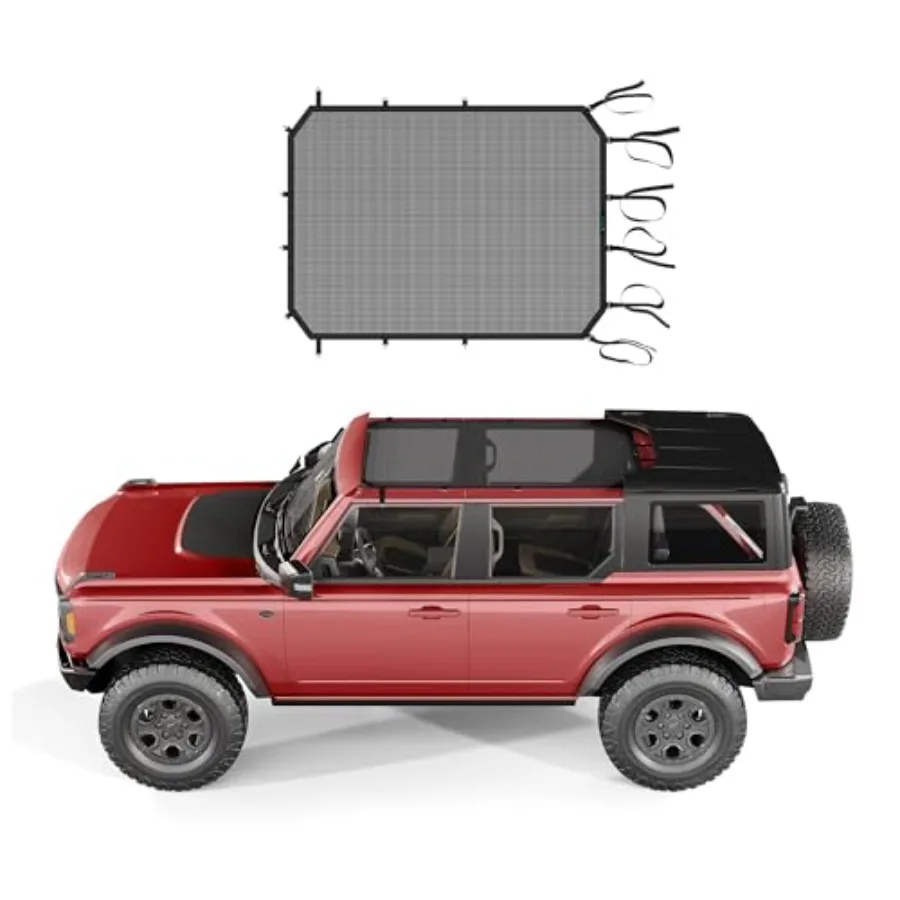 Bimini Top Sunshade for Ford Bronco Mesh Bikini Top Sun Shade for Bronco 4 Door Accessories 2021-2024 Heavy Duty Straps and Hoo
Bimini Top Sunshade for Ford Bronco Mesh Bikini Top Sun Shade for Bronco 4 Door Accessories 2021-2024 Heavy Duty Straps and Hoo